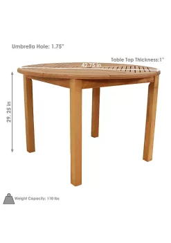 Cheap 🎁 42.75 in Meranti Wood Round Patio Dining Table by Sunnydaze Decor 🥰 -Sunnydaze Decor Shop Belk 2224
