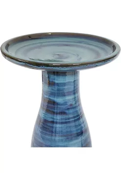 Budget 🌟 Elegant Glazed Ceramic Bird Bath - 20.5 in - Galaxy Blue by Sunnydaze Decor 🔔 -Sunnydaze Decor Shop Belk 2274