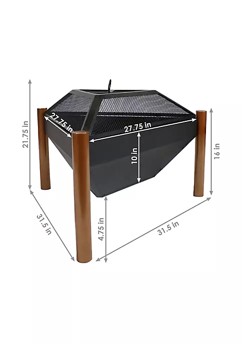 Coupon ๐ฅฐ 31 in Triangle Steel Fire Pit Table with Grate, Poker, and Screen by Sunnydaze Decor ๐ 7 Coupon ๐ฅฐ 31 in Triangle Steel Fire Pit Table with Grate, Poker, and Screen by Sunnydaze Decor ๐ - Image 5