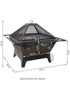 Best reviews of ❤️ 32 in Northern Galaxy Steel Fire Pit with Grate, Screen and Poker by Sunnydaze Decor 🛒 -Sunnydaze Decor Shop Belk 2316