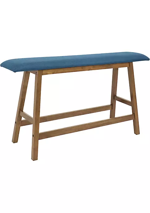 Best Sale ๐งจ Wooden Counter-Height Dining Bench with Cushion - Weathered Oak by Sunnydaze Decor ๐ 4 Best Sale ๐งจ Wooden Counter-Height Dining Bench with Cushion - Weathered Oak by Sunnydaze Decor ๐ - Image 2