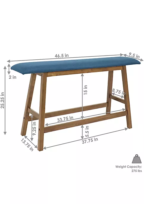 Best Sale ๐งจ Wooden Counter-Height Dining Bench with Cushion - Weathered Oak by Sunnydaze Decor ๐ 7 Best Sale ๐งจ Wooden Counter-Height Dining Bench with Cushion - Weathered Oak by Sunnydaze Decor ๐ - Image 5
