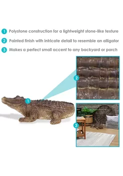 Discount 🎁 Addison the Adventurous Alligator Indoor/Outdoor Statue - 23.5 in by Sunnydaze Decor 🔔 -Sunnydaze Decor Shop Belk 2354