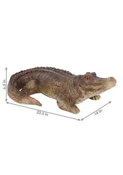 Discount 🎁 Addison the Adventurous Alligator Indoor/Outdoor Statue - 23.5 in by Sunnydaze Decor 🔔 -Sunnydaze Decor Shop Belk 2355
