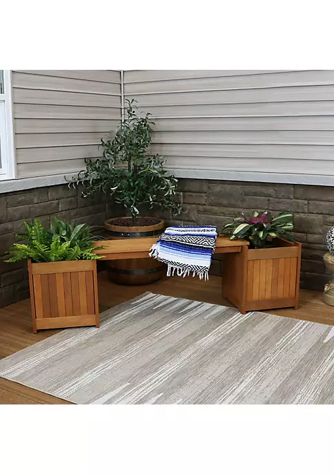 Coupon โญ Meranti Wood Outdoor Bench with Planter Boxes by Sunnydaze Decor ๐ 7 Coupon โญ Meranti Wood Outdoor Bench with Planter Boxes by Sunnydaze Decor ๐ - Image 5