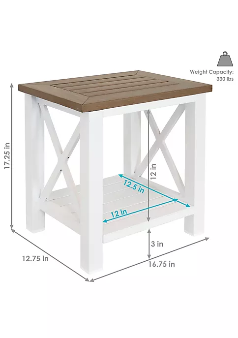 Best Pirce 🧨 17.25 in Polystyrene Corner Stool with Storage Shelf - Farmhouse by Sunnydaze Decor ❤️ 6 Best Pirce 🧨 17.25 in Polystyrene Corner Stool with Storage Shelf - Farmhouse by Sunnydaze Decor ❤️ - Image 4