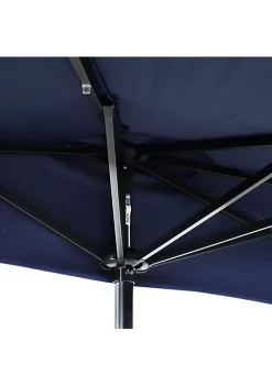 Buy 🧨 9 ft Solar Steel Half Patio Umbrella with Crank - Navy Blue by Sunnydaze Decor 👍 -Sunnydaze Decor Shop Belk 2403