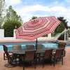Best Pirce 😀 9 ft Aluminum Patio Umbrella with Tilt and Crank - Awning Stripe by Sunnydaze Decor 🎁