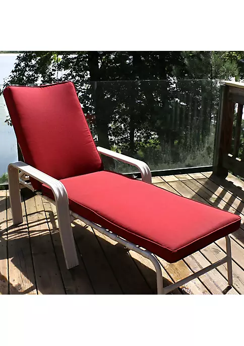 Outlet ๐ Indoor/Outdoor Olefin Chaise Lounge Chair Cushion - Red by Sunnydaze Decor ๐คฉ 8 Outlet ๐ Indoor/Outdoor Olefin Chaise Lounge Chair Cushion - Red by Sunnydaze Decor ๐คฉ - Image 6