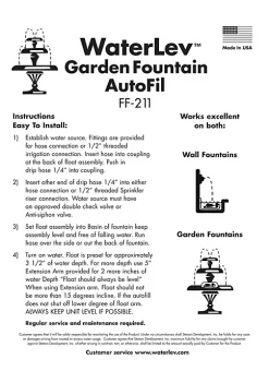 Flash Sale 🛒 WaterLev Auto Fill System for Outdoor Fountains Maintains the Water Level by Sunnydaze Decor ❤️ -Sunnydaze Decor Shop Belk 2432