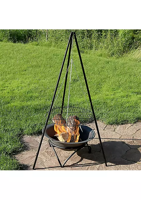 Budget โค๏ธ Powder-Coated Steel Fire Pit Tripod Grilling Set for Cooking by Sunnydaze Decor ๐ 8 Budget โค๏ธ Powder-Coated Steel Fire Pit Tripod Grilling Set for Cooking by Sunnydaze Decor ๐ - Image 6