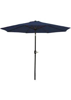 Budget ✔️ 9 ft Aluminum Patio Umbrella with Tilt and Crank - Navy Blue by Sunnydaze Decor ✨ -Sunnydaze Decor Shop Belk 2446