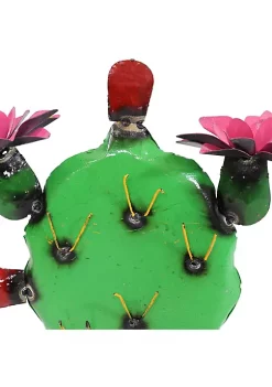 Discount 🎁 Yellow-Needled Barrel Cactus Metal Statue by Sunnydaze Decor 💯 -Sunnydaze Decor Shop Belk 2459