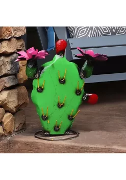 Discount 🎁 Yellow-Needled Barrel Cactus Metal Statue by Sunnydaze Decor 💯 -Sunnydaze Decor Shop Belk 2462