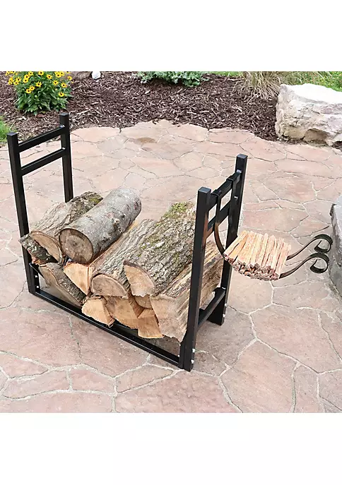 Top 10 โ 33 in Steel Firewood Log Rack with Kindling Holder - Black by Sunnydaze Decor ๐ 7 Top 10 โ 33 in Steel Firewood Log Rack with Kindling Holder - Black by Sunnydaze Decor ๐ - Image 5