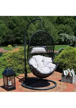 Hot Sale ✨ Rounded Base Powder-Coated Steel Egg Chair Stand - 76 in by Sunnydaze Decor 🧨