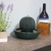Brand new 🧨 Ceramic Indoor Water Fountain with Orb - 7 in by Sunnydaze Decor ❤️ -Sunnydaze Decor Shop Belk 2486