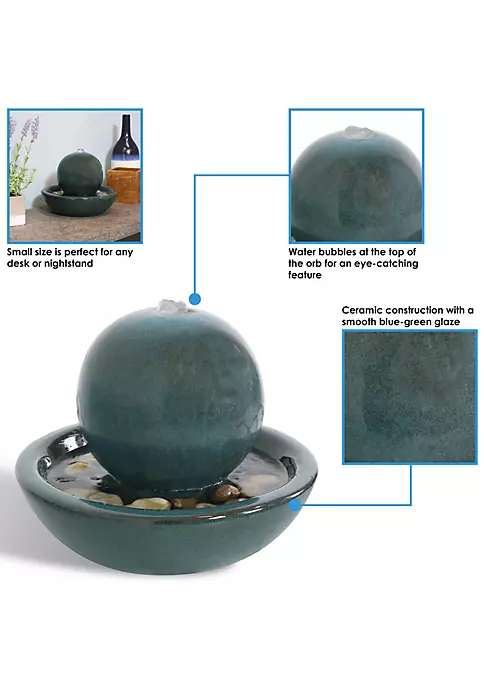 Brand new 🧨 Ceramic Indoor Water Fountain with Orb - 7 in by Sunnydaze Decor ❤️ 6 Brand new 🧨 Ceramic Indoor Water Fountain with Orb - 7 in by Sunnydaze Decor ❤️ - Image 4