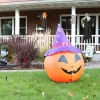 New ❤️ Sunnydaze Jack-O-Lantern with Witch Hat Inflatable Decoration by Sunnydaze Decor ⭐