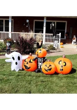 Discount 🔔 Haunted Pumpkin Patch 🎃 Halloween Inflatable Yard Decoration - 7 ft by Sunnydaze Decor 💯 -Sunnydaze Decor Shop Belk 2524