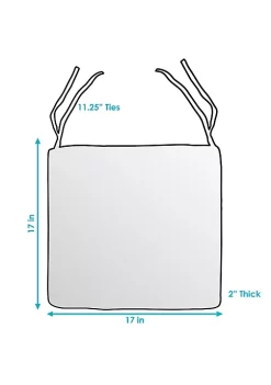 Wholesale 🛒 Sunnydaze 2 Square Outdoor Seat Cushions with Ties - Americano by Sunnydaze Decor ⭐ -Sunnydaze Decor Shop Belk 2529