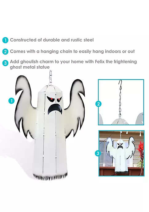 Discount ๐ Felix the Ghost Indoor/Outdoor ๐ง Halloween Statue - 17.25 in by Sunnydaze Decor ๐ 6 Discount ๐ Felix the Ghost Indoor/Outdoor ๐ง Halloween Statue - 17.25 in by Sunnydaze Decor ๐ - Image 4