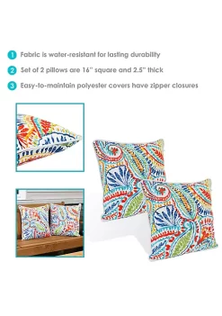 Best deal 😀 Indoor/Outdoor Square Throw Pillow - 16 in - Bold Paisley by Sunnydaze Decor ✨ 11 Best deal 😀 Indoor/Outdoor Square Throw Pillow - 16 in - Bold Paisley by Sunnydaze Decor ✨ -Sunnydaze Decor Shop Belk 2550