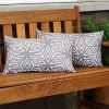 New ⭐ Sunnydaze 2 Outdoor Lumbar Throw Pillows - 12 x 20-Inch - Gray Geometric by Sunnydaze Decor 🛒 -Sunnydaze Decor Shop Belk 2565