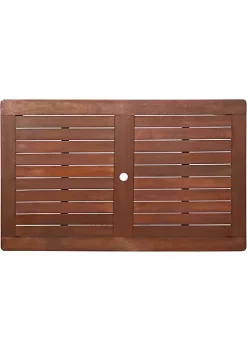 Discount 🎁 Meranti Wood 7-Piece Patio 6 ft Dining Table and Chairs Set by Sunnydaze Decor 😍 -Sunnydaze Decor Shop Belk 2608