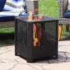Budget 🤩 16 in Grelha Square Steel Fire Pit with Grilling Grate - Black by Sunnydaze Decor ❤️ -Sunnydaze Decor Shop Belk 261