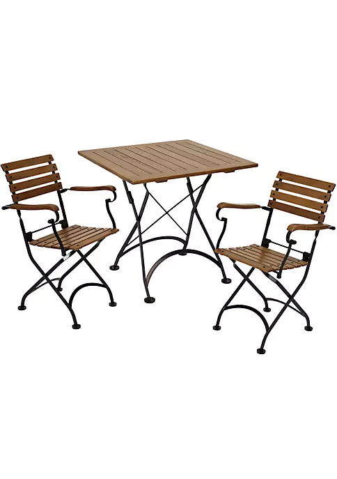 Coupon ๐ฏ Essential Chestnut Wood 3-Piece Folding Patio Bistro Dining Set by Sunnydaze Decor ๐ 4 Coupon ๐ฏ Essential Chestnut Wood 3-Piece Folding Patio Bistro Dining Set by Sunnydaze Decor ๐ - Image 2