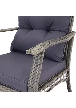 Discount 😉 Kingsley Rattan 4-Piece Patio Conversation Set - Charcoal by Sunnydaze Decor 👏 -Sunnydaze Decor Shop Belk 2625