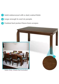 Wholesale 👏 Dorian 5 ft Wooden Mid-Century Modern Dining Table - Dark Walnut by Sunnydaze Decor 💯 -Sunnydaze Decor Shop Belk 2692