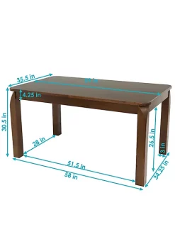 Wholesale 👏 Dorian 5 ft Wooden Mid-Century Modern Dining Table - Dark Walnut by Sunnydaze Decor 💯 -Sunnydaze Decor Shop Belk 2693