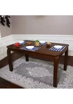 Wholesale 👏 Dorian 5 ft Wooden Mid-Century Modern Dining Table - Dark Walnut by Sunnydaze Decor 💯 -Sunnydaze Decor Shop Belk 2694