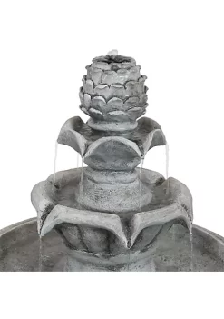 Discount 😍 Ornate Elegance Outdoor Solar Fountain with Battery - White by Sunnydaze Decor 😍 -Sunnydaze Decor Shop Belk 2779