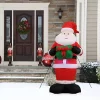 Promo 🔔 Santa with Present 🎁 Christmas Inflatable Yard Decoration - 6 ft by Sunnydaze Decor 🎁 -Sunnydaze Decor Shop Belk 278