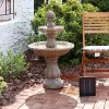 Best reviews of 🔥 Resin Outdoor 2-Tier Solar Water Fountain with Battery - Earth by Sunnydaze Decor 😍 -Sunnydaze Decor Shop Belk 2807