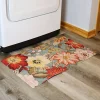 Discount 🛒 Sunnydaze Kitchen Floor Mat - 17-inch L x 29-inch W - Red/Orange Floral by Sunnydaze Decor 🔥