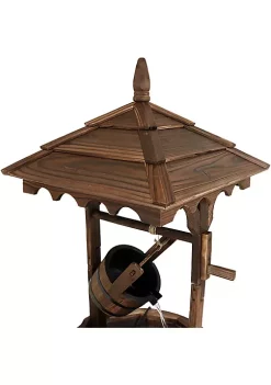 Cheap ✨ Old-Fashioned Wood Wishing Well Water Fountain with Liner - 48 in by Sunnydaze Decor 💯 -Sunnydaze Decor Shop Belk 2841