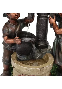 Brand new 🎁 Jack and Jill at Water Pump and Well Water Fountain - 24 in by Sunnydaze Decor ⌛ -Sunnydaze Decor Shop Belk 2847