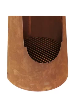 Best Sale ❤️ 50 in Santa Fe Wood Burning Chiminea Fire Pit with Log Grate by Sunnydaze Decor 😉 -Sunnydaze Decor Shop Belk 2852