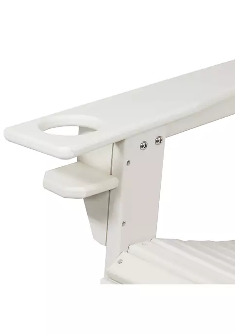 Hot Sale 🤩 Lake Style Adirondack Chair with Cup Holder - White by Sunnydaze Decor 🤩 5 Hot Sale 🤩 Lake Style Adirondack Chair with Cup Holder - White by Sunnydaze Decor 🤩 - Image 3