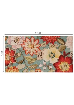 Discount 🛒 Sunnydaze Kitchen Floor Mat - 17-inch L x 29-inch W - Red/Orange Floral by Sunnydaze Decor 🔥 -Sunnydaze Decor Shop Belk 288