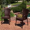 Best deal 🛒 Segesta All-Weather Plastic Patio Armchair - Wenge - Set of 2 by Sunnydaze Decor 👍