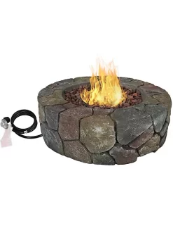 Cheapest 🧨 30 in Cast Stone Propane Gas Fire Pit Table with Lava Rocks by Sunnydaze Decor 🎁 -Sunnydaze Decor Shop Belk 2907