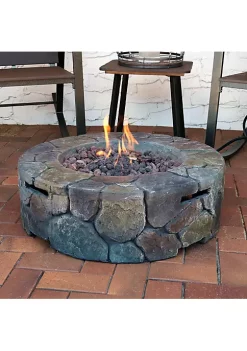 Cheapest 🧨 30 in Cast Stone Propane Gas Fire Pit Table with Lava Rocks by Sunnydaze Decor 🎁 -Sunnydaze Decor Shop Belk 2911