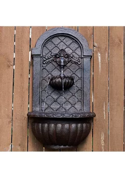 Outlet 👍 Venetian Polystone Outdoor Solar Wall Fountain - Iron by Sunnydaze Decor 🔔 -Sunnydaze Decor Shop Belk 2914