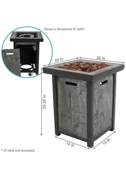 Hot Sale 😍 24 in Weathered Square Smokeless Propane Gas Fire Pit Table by Sunnydaze Decor 🌟 12 Hot Sale 😍 24 in Weathered Square Smokeless Propane Gas Fire Pit Table by Sunnydaze Decor 🌟 -Sunnydaze Decor Shop Belk 2919