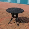 Cheap 👏 33 in Cast Aluminum Round Patio Dining Table - Black by Sunnydaze Decor ⭐ -Sunnydaze Decor Shop Belk 2921
